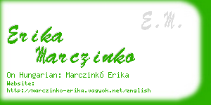 erika marczinko business card