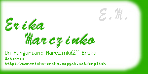 erika marczinko business card